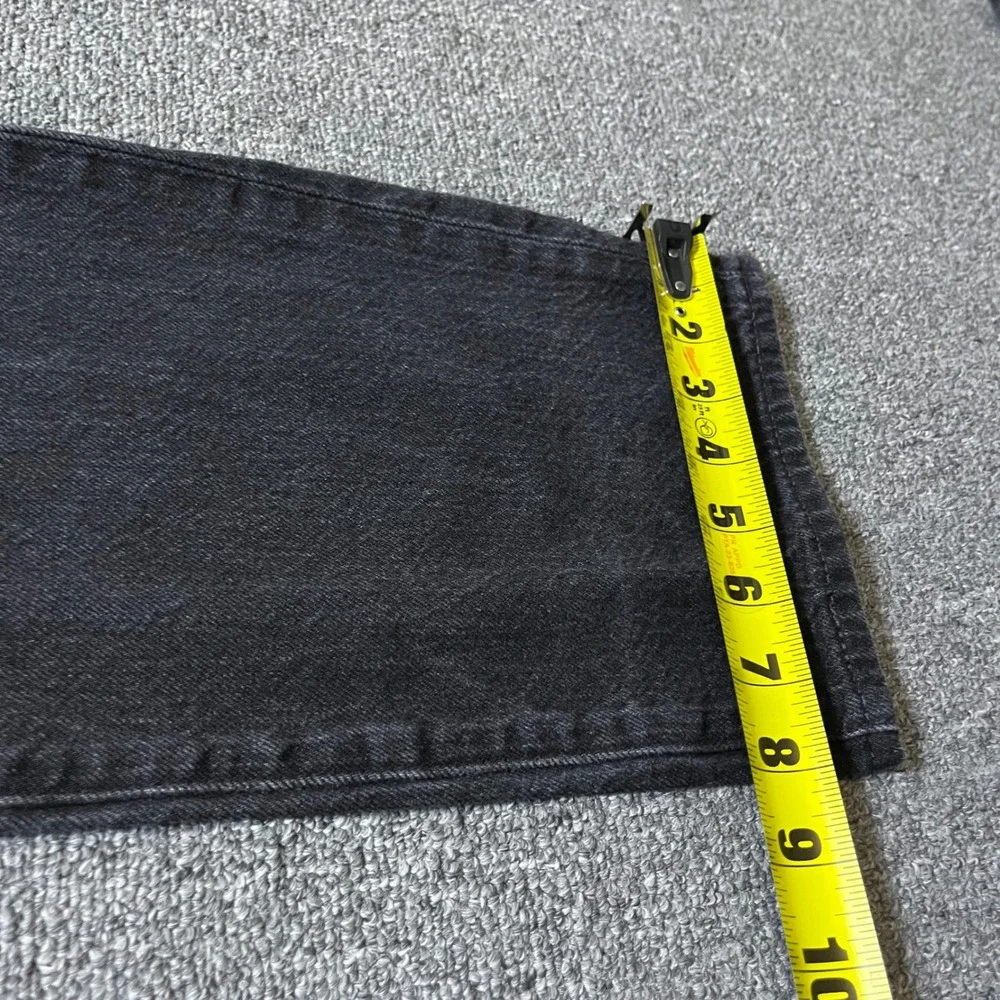 Levi's 501 Original Fit Jeans W32 L32 Black Straight Leg Button Fly Denim Big E